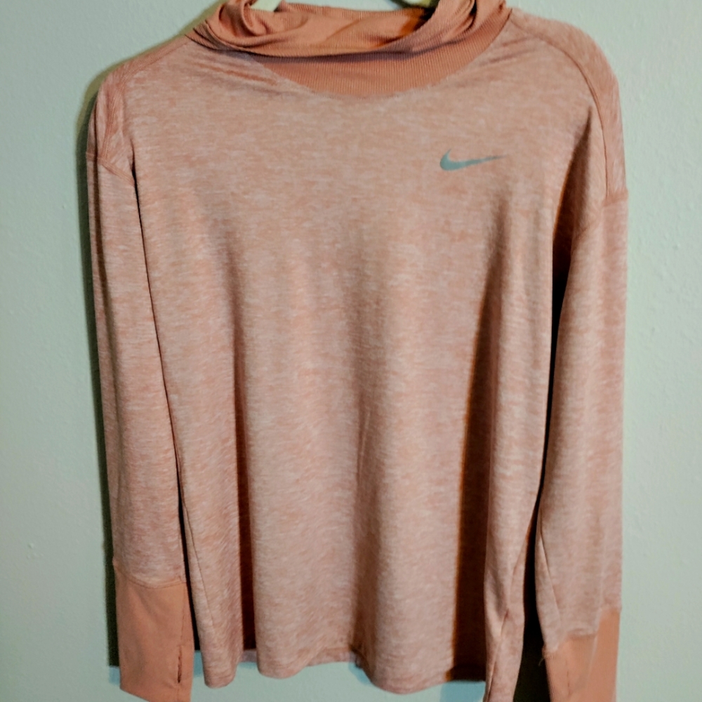 Nike women's Dri fit running pink long sleeve shirt